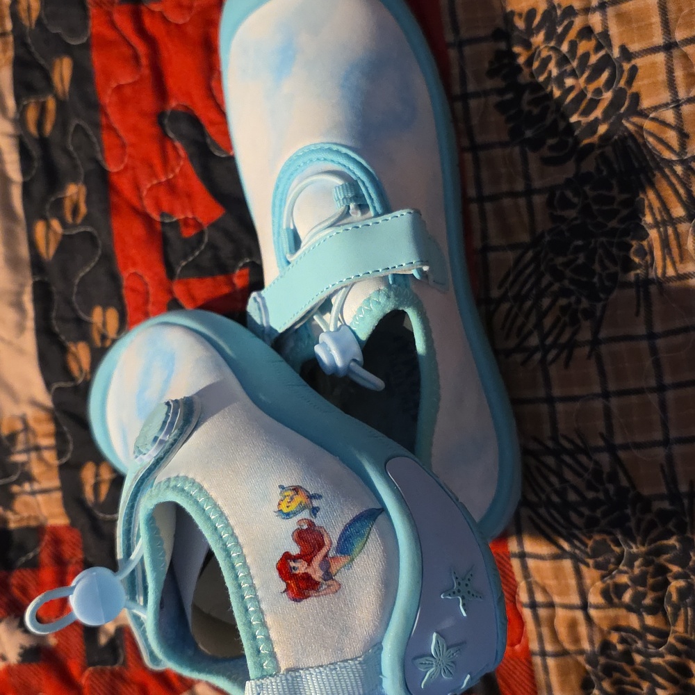 Girls Disney Ariel Kids Sneakers - Light Blue 13/1